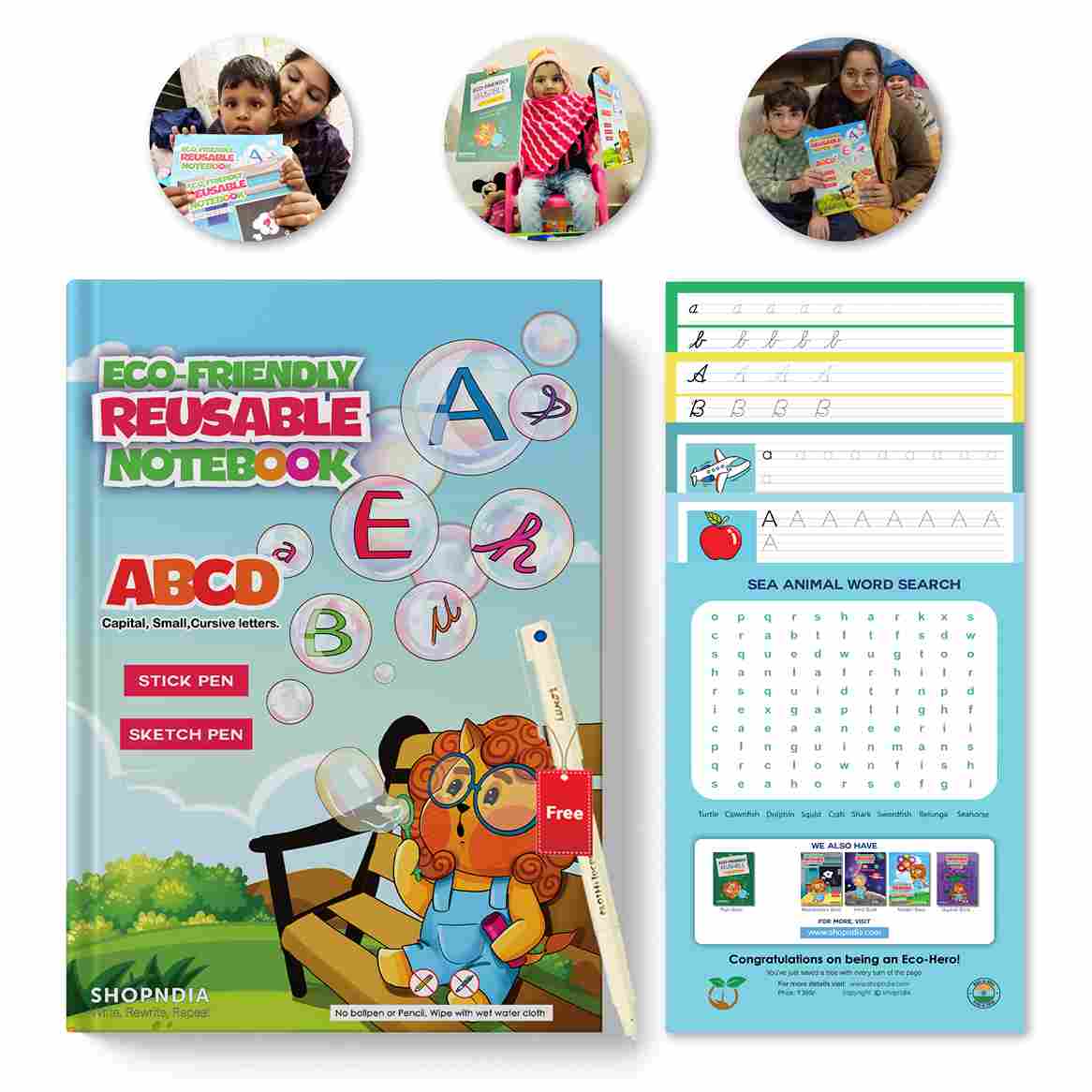 Alphabet Eco-Friendly Reusable Notebooks