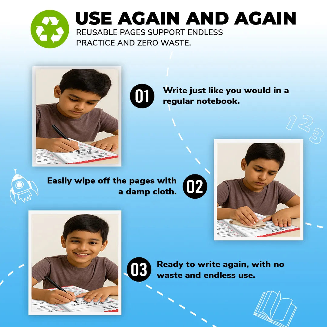 Word Mastery Beginner – Eco-Friendly Reusable Book to Master 300+ Basic English Words