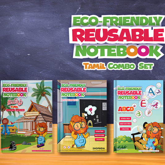 Tamil-Alpha-Mathematics Combo Eco Friendly Reusable Notebooks for Handwriting & Learning Skills Improvement Shanmugpriya