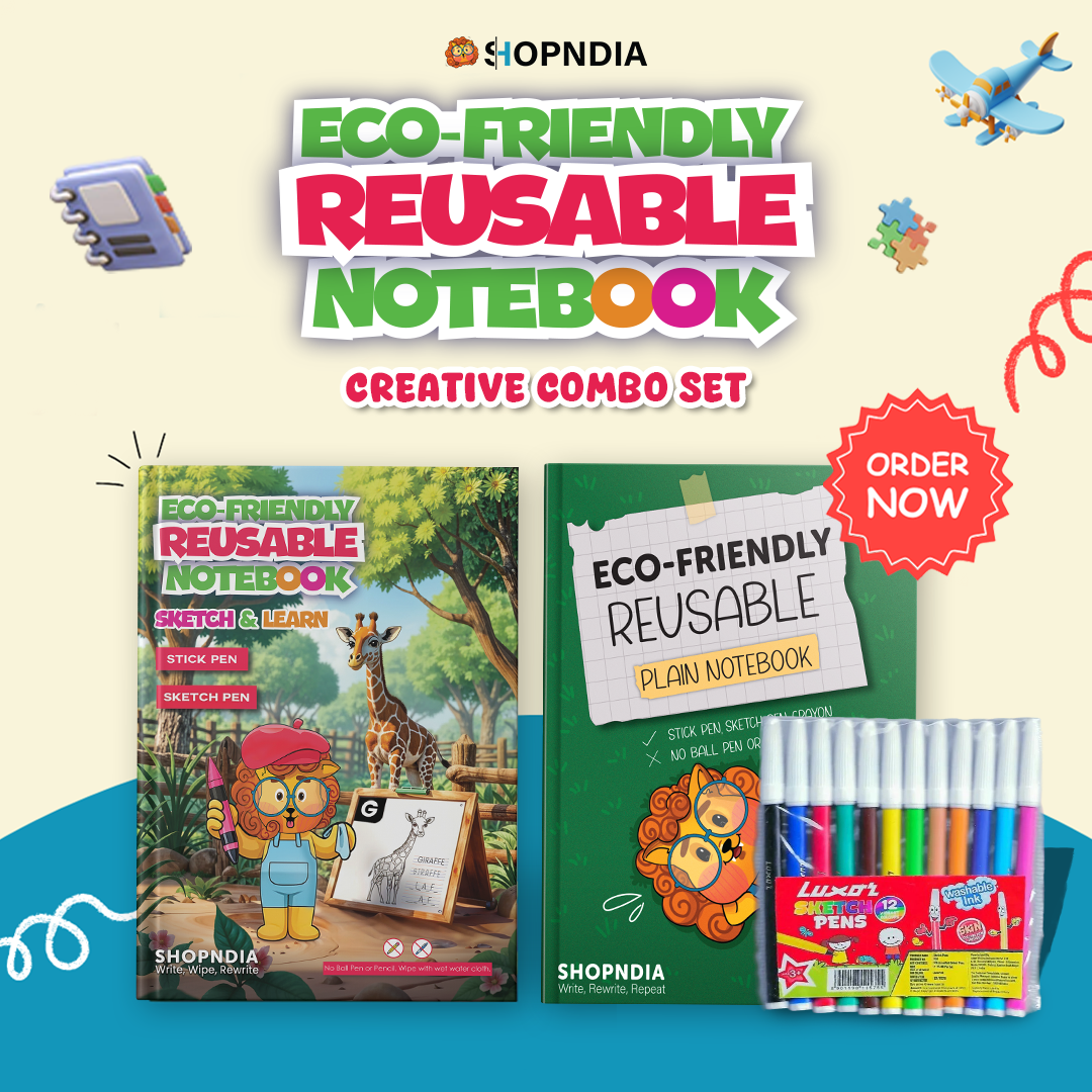 Shopndia's Eco-Friendly Reusable Creative Combo for Fun Learning