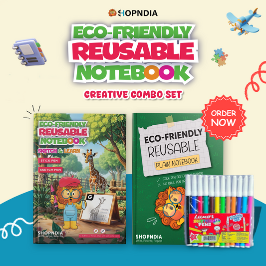 Shopndia's Eco-Friendly Reusable Creative Combo for Fun Learning