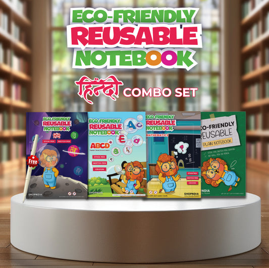 Shopndia Eco Friendly Reusable Notebooks Hindi Combo RR