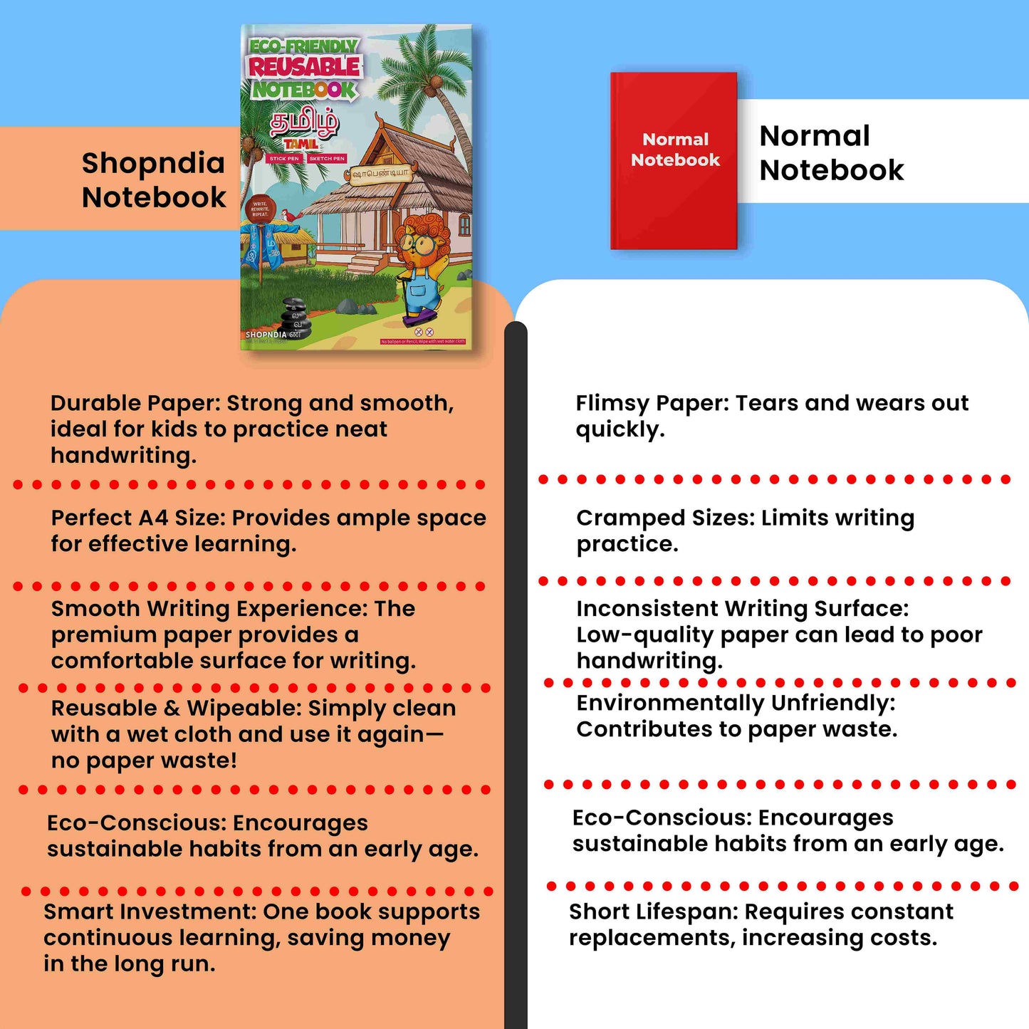 Tamil Eco Friendly Reusable Notebook