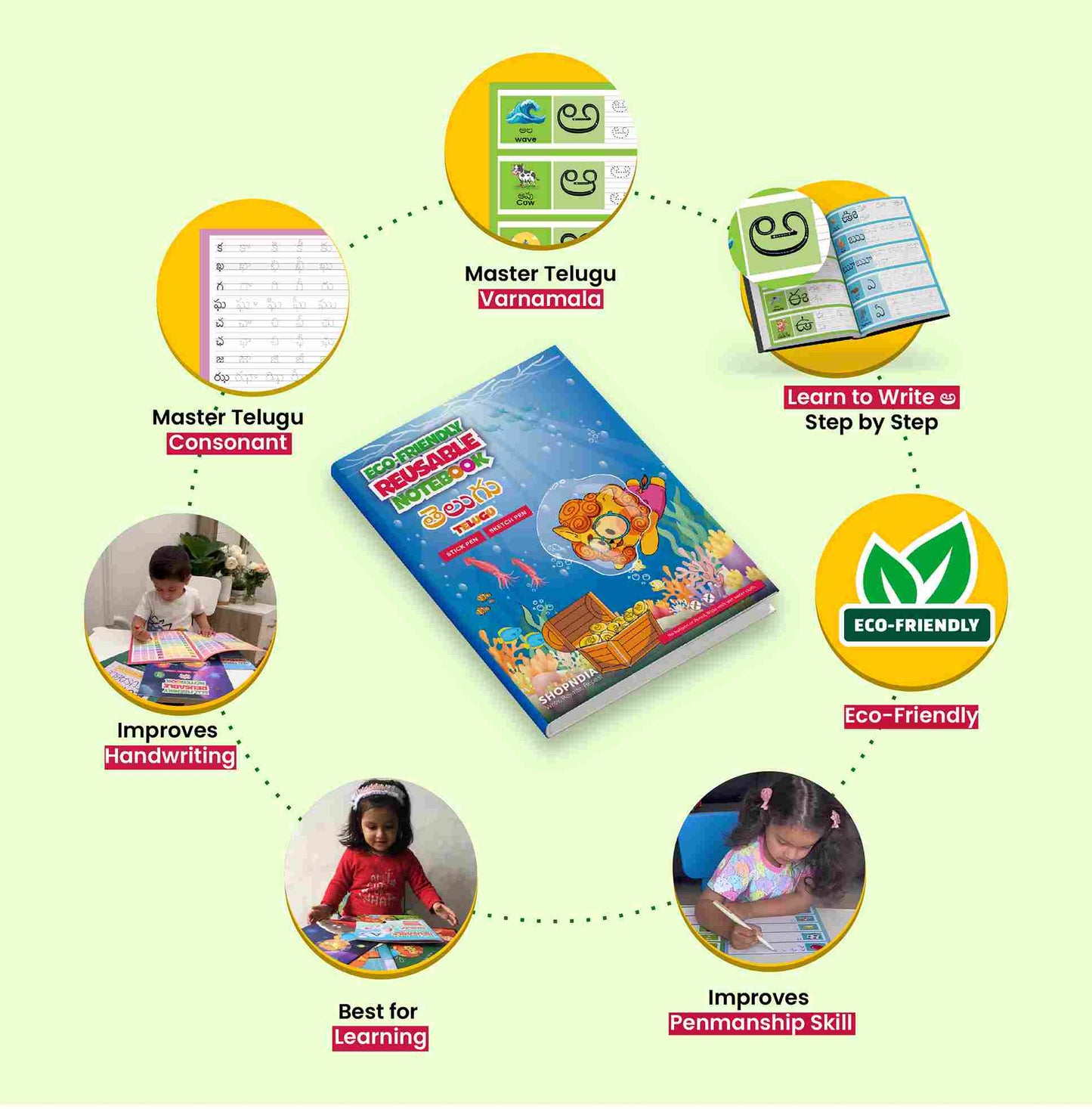 Telugu Eco Friendly Reusable Notebook