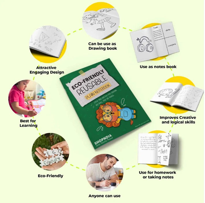 Tamil Plain Combo Eco Friendly Reusable Notebooks for Handwriting & Learning Skills Improvement  Shanmugpriya