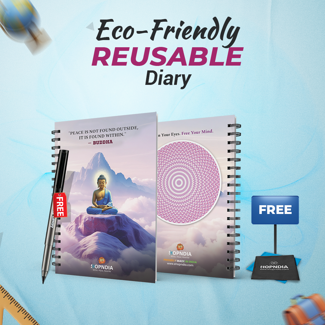 ✨ Shopndia Reusable Endless Diary – Write, Wipe & Rewrite Unlimited Times! LP✨