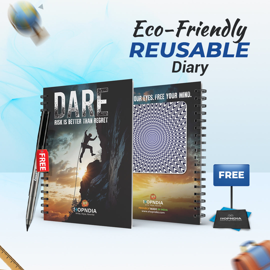 ✨ Shopndia Reusable Endless Diary – Write, Wipe & Rewrite Unlimited Times! LP✨