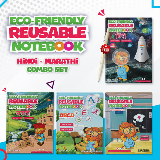 Hindi - Marathi Combo Eco Friendly Reusable Set for Handwriting Improvement LM