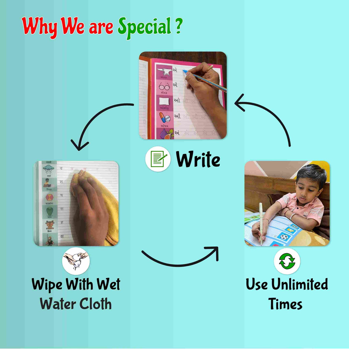 Malayalam Eco-friendly Reusable Notebook