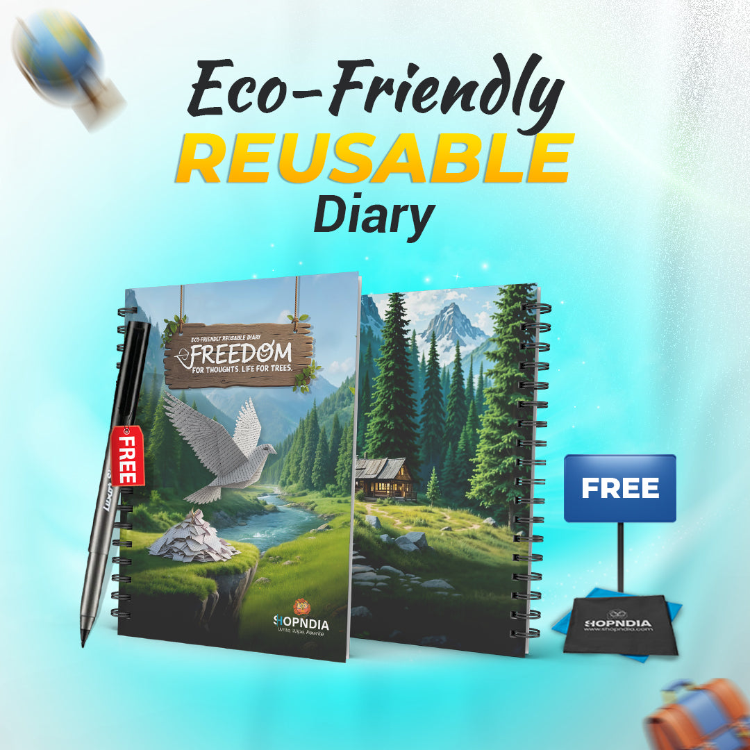 ✨ Shopndia Reusable Endless Diary – Write, Wipe & Rewrite Unlimited Times! LP✨