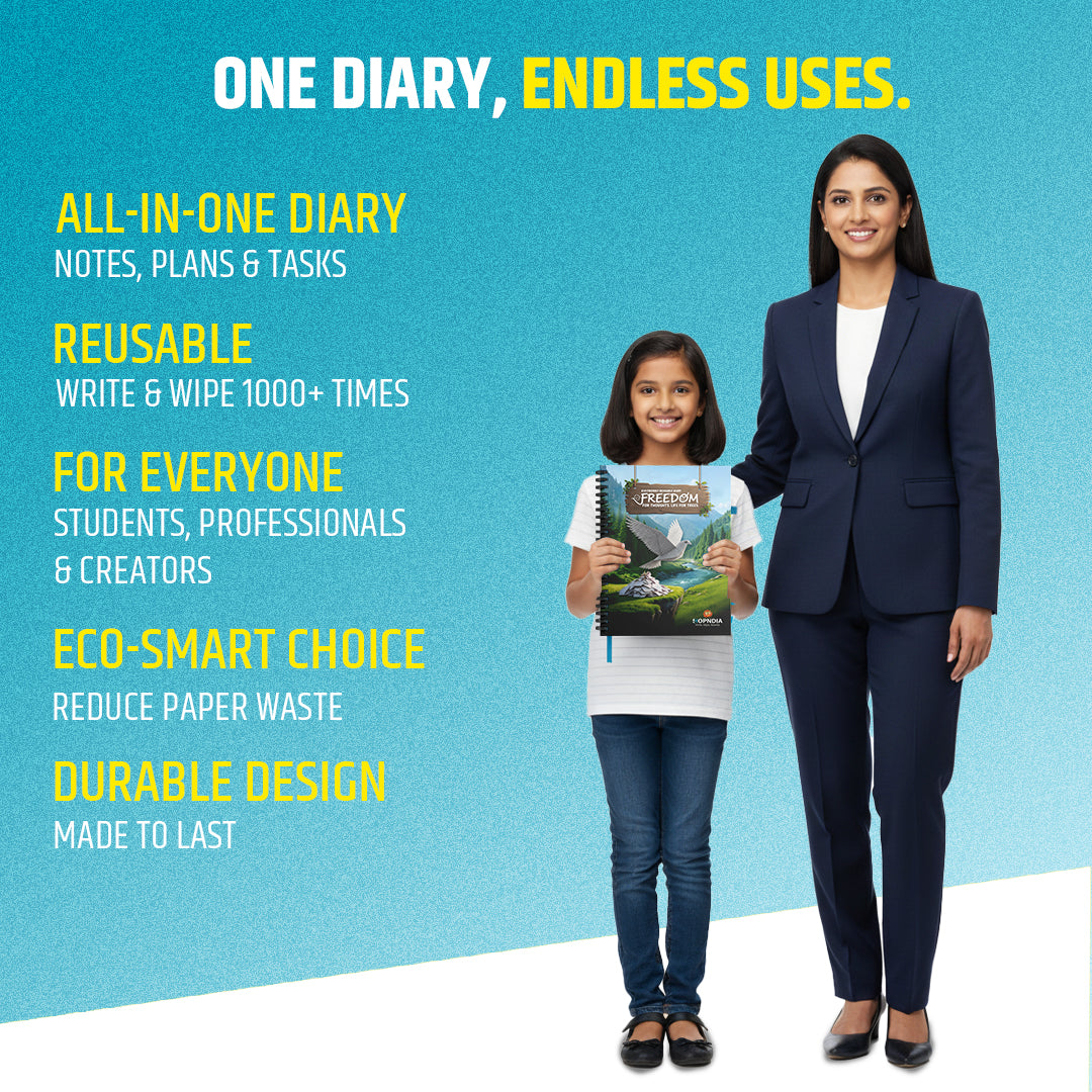 ✨ Shopndia Reusable Endless Diary – Write, Wipe & Rewrite Unlimited Times! LP✨