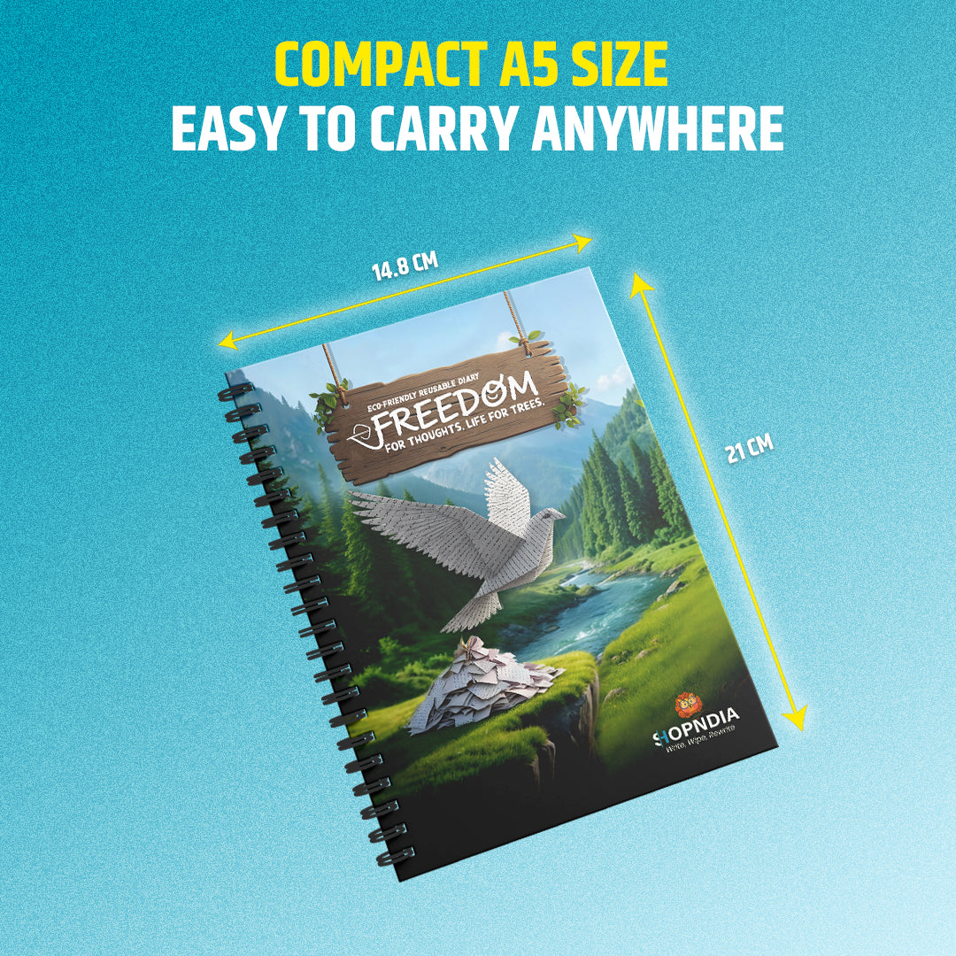 ✨ Shopndia Reusable Endless Diary – Write, Wipe & Rewrite Unlimited Times! LP✨