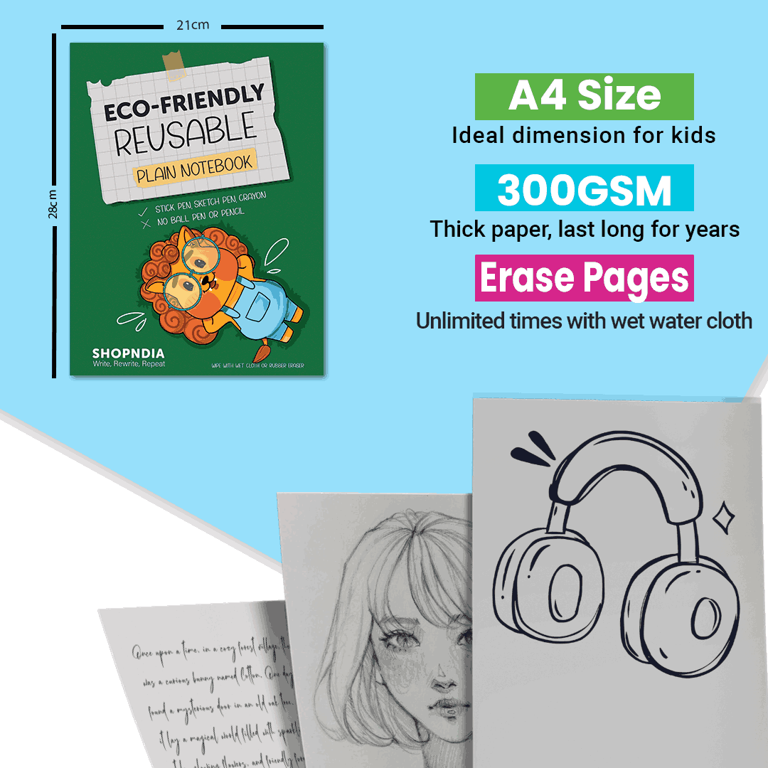 Plain Eco-Friendly Reusable Notebooks