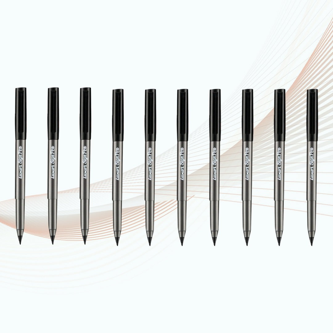 Luxor Sign Pen  (Pack of 10) Smooth Writing, Bold Expression – Perfect for Every Use!